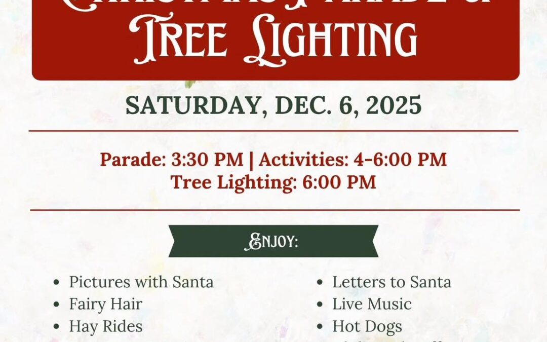 2025 Community Christmas Celebration, Parade, and Tree Lighting